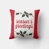 クリスマスフェスティバルホリーベリーシーズンのご挨拶 クッション (裏面)