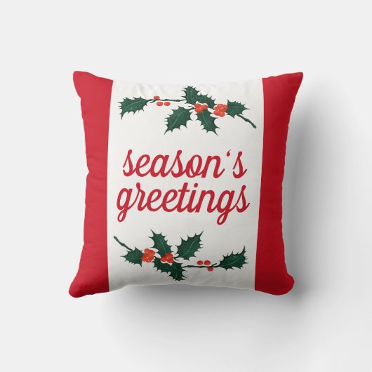 クリスマスフェスティバルホリーベリーシーズンのご挨拶 クッション (裏面)