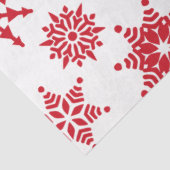 クリスマスフェスティバルホワイト&レッドスノーフレークススターズ 薄葉紙 (詳細)