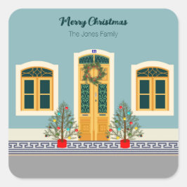 クリスマスフェスティバルポルトガルハウス スクエアシール