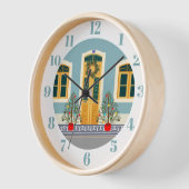 クリスマスフェスティバルポルトガルハウス 壁時計 (傾斜)