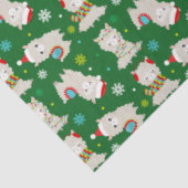 クリスマスフェスティバルラマスオングリーン 薄葉紙 (詳細)