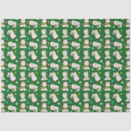 クリスマスフェスティバルラマスオングリーン 薄葉紙
