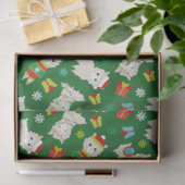 クリスマスフェスティバルラマスオングリーン 薄葉紙 (ギフト)