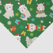 クリスマスフェスティバルラマスオングリーン 薄葉紙 (詳細)