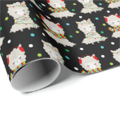 クリスマスフェスティバルラマスオンブラック ラッピングペーパー (ロールコーナー)