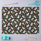 クリスマスフェスティバルラマスオンブラック 薄葉紙 (クラフト)