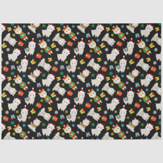 クリスマスフェスティバルラマスオンブラック 薄葉紙 (正面)