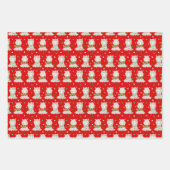 クリスマスフェスティバルラマスオンレッド ラッピングペーパーシート (正面2)