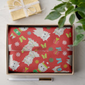 クリスマスフェスティバルラマスオンレッド 薄葉紙 (ギフト)