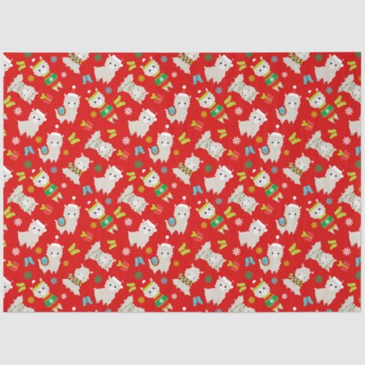 クリスマスフェスティバルラマスオンレッド 薄葉紙 (正面)