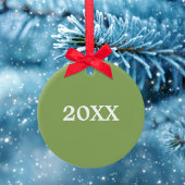 クリスマスフェスティバルレッドグリーンジョイタイポグラフィ セラミックオーナメント