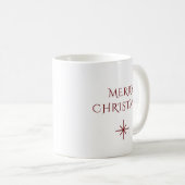 クリスマスフェスティバルレッドスノーフレーク コーヒーマグカップ (正面右)