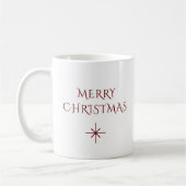 クリスマスフェスティバルレッドスノーフレーク コーヒーマグカップ (左)