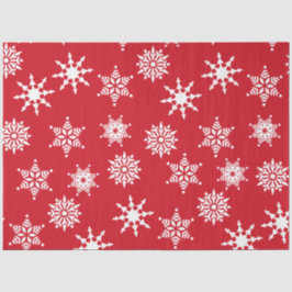 クリスマスフェスティバルレッド&ホワイトスノーフレークススターズ 薄葉紙