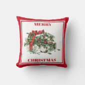 クリスマスフェスティバルヴィンテージクリスマスギフト クッション (正面)