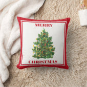 クリスマスフェスティバルヴィンテージクリスマスツリー クッション (ブランケット)