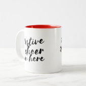 クリスマスフェスティバル応援モダンタイポグラフィ ツートーンマグカップ (正面左)