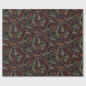 クリスマスフェスティバル暖かい願いフローラインスピレーション ラッピングペーパー (フラット)