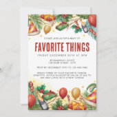 クリスマスフェスティバル水の色お気に入りの物パーティー 招待状 (正面)