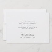 クリスマスフェスティバル誕生日発表カード 案内状 (裏面)