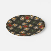 クリスマスフェスティバル赤十字抽象芸術デイジー ペーパープレート (アングル)