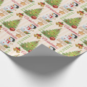 クリスマスフェスティバル雪だるま ラッピングペーパー (角)