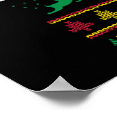 クリスマスフェスティバルAFクリスマスおもしろいホリデートナカイ ポスター (角)