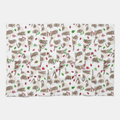 クリスマスフェレットのキッチンタオル キッチンタオル (横)