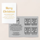 クリスマスフォイルカードにグレービジネスブランド 箔カード (ディスプレー)