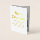 クリスマスフォイルカードにグレービジネスブランド 箔カード (正面)