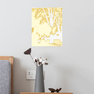 クリスマスフォイルプリントポスターアートとデザインスタイル 箔ポスター