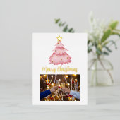 クリスマスフォイル写真葉書、フォイル葉書 箔シーズンポストカード (立ち正面)