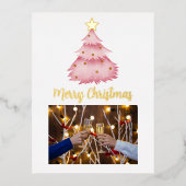 クリスマスフォイル写真葉書、フォイル葉書 箔シーズンポストカード (正面)