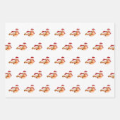 クリスマスフォックスメリーホリデーfoxy ラッピングペーパーシート (正面)