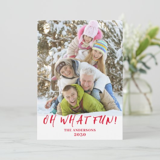 クリスマスフォトああ何おもしろい シーズンカード (スタンド正面)