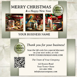 クリスマスフォトお世話になっております 名刺