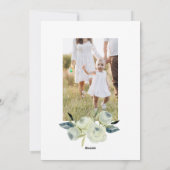 クリスマスフォトかわいらしウォーター色のフローラ賛美 シーズンカード (裏面)