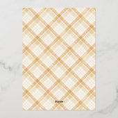 クリスマスフォトの光沢のある12日 箔シーズンカード (裏面)