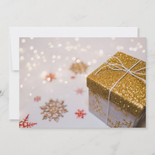 クリスマスフォトウェディング日付カードを保存 セーブザデート (裏面)