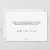 クリスマスフォトウォーターカラーベリー、松の枝 シーズンカード (裏面)