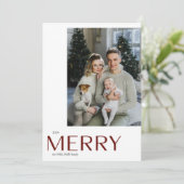 クリスマスフォトウォーターカラー植物性フローラ シーズンカード (スタンド正面)