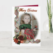 クリスマスフォトエレガントカードリボン シーズンカード (正面)