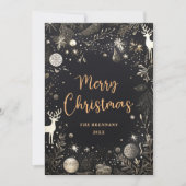 クリスマスフォトエレガントユニークモダン シーズンカード (正面)