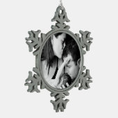 クリスマスフォトオーナメント スノーフレークピューターオーナメント (左)