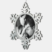 クリスマスフォトオーナメント スノーフレークピューターオーナメント (右)