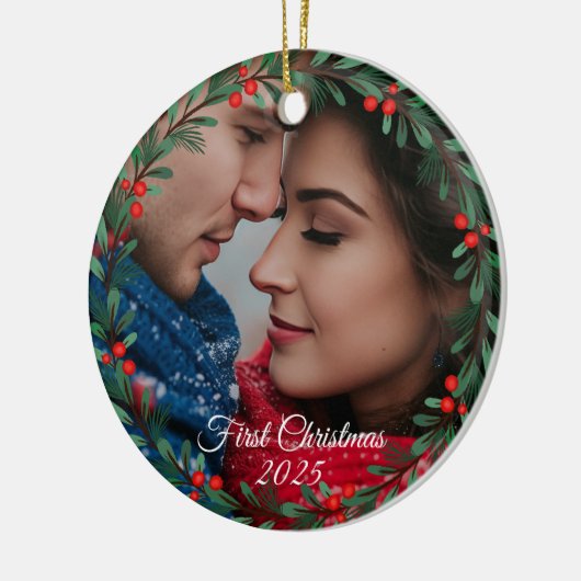 クリスマスフォトオーナメント セラミックオーナメント (左)