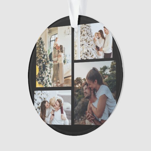 クリスマスフォトオーナメント、フォトコラージュクリスマス オーナメント (正面)