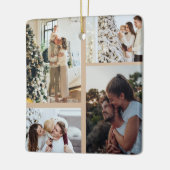 クリスマスフォトオーナメント、フォトコラージュクリスマス セラミックオーナメント (左)