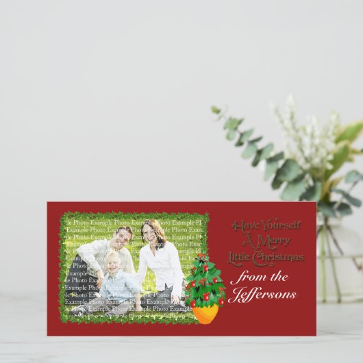 クリスマスフォトカカスタムード写真 シーズンカード (スタンド正面)